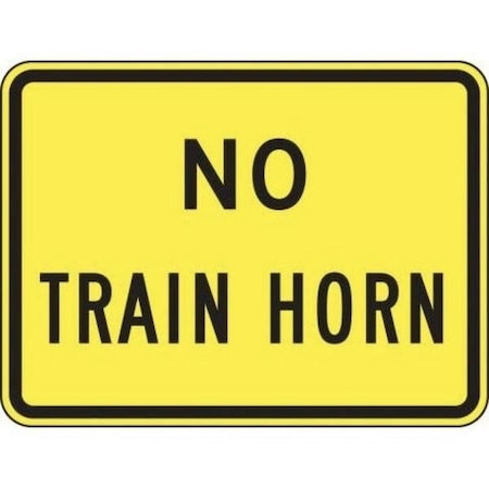 Accuform RAIL SIGN NO TRAIN HORN 18 in  X 24 in FRW529RA